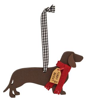 Picture of Furry & Bright Wiener Dog Ornament