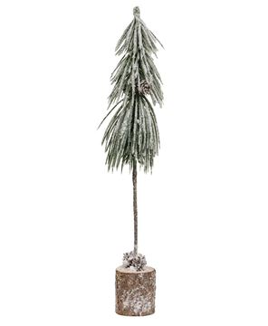 Picture of Snowy Long Needle Pine Tree w/Pinecones, 14"