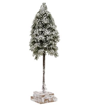 Picture of Heavy Snowy Weeping Pine Tree on Base, 16"