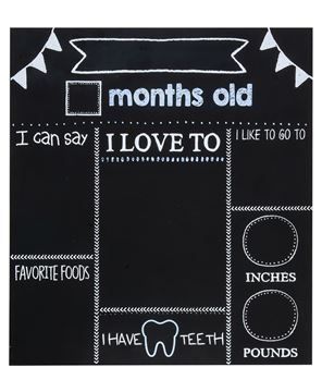 Picture of Baby Milestones Chalkboard Sign, Blue