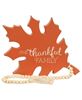 Picture of One Thankful Family Orange Wooden Leaf Sitter w/Beads