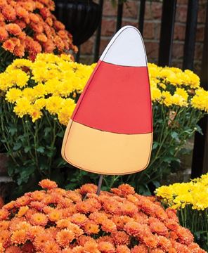 Picture of Candy Corn Planter Stake Topper, 10.75"H