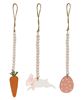 Picture of Pastel Beaded Bunny, Easter Egg, or Carrot Ornament, 3/Set