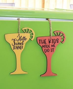 Picture of Margarita Words Wooden Ornament, 2/Set