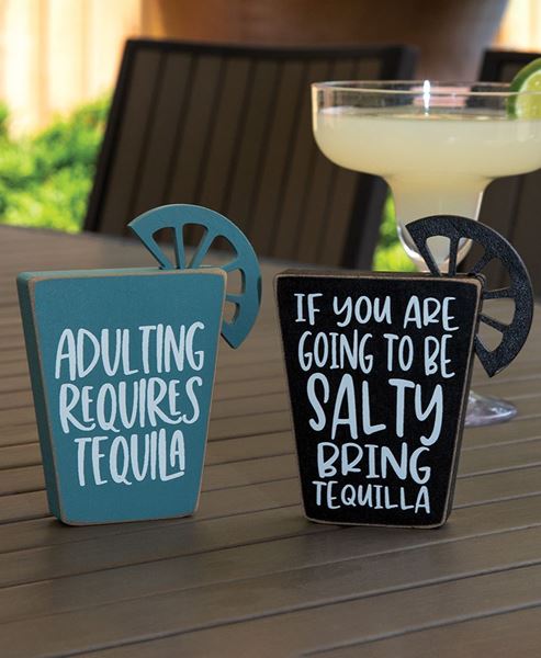Picture of Tequila Words Block Sitter, 2/Set