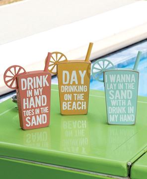 Picture of Beach Drink Block Sitter, 3/Set
