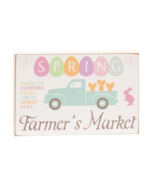 Picture of Cottontail Bunny Farm Block Sign, 2/Set