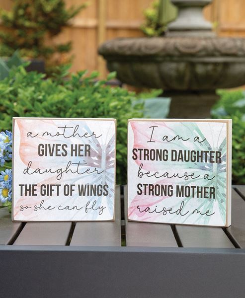 Picture of Strong Mother Butterfly Square Block, 2/Set