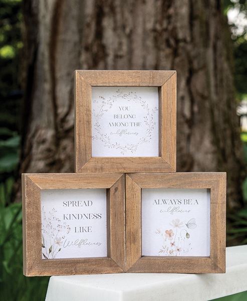 Picture of Wildflower Sayings Mini Frame, 3/Set