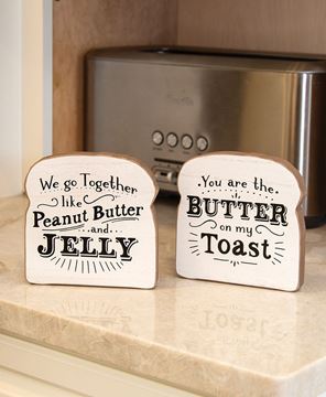 Picture of Butter On My Toast Block Sitter, 2/Set
