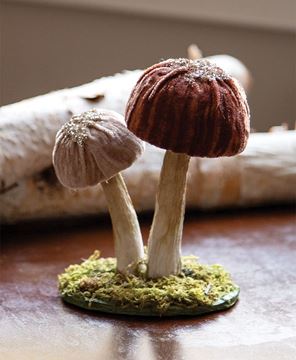 Picture of Woodland Brown Mushrooms Sitter, Small