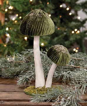 Picture of Woodland Green Mushrooms Sitter, Large