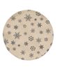 Picture of Allover Snowflake Gray Round Mat