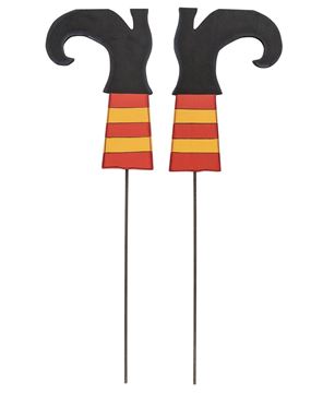 Picture of Witch Boot Planter Stake Toppers, 2/Set