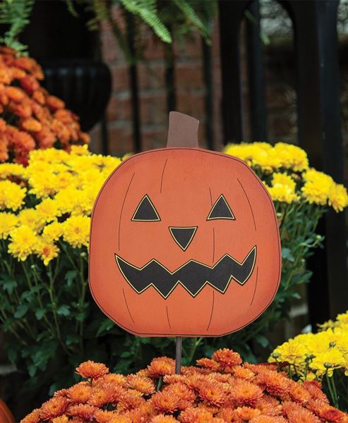 Picture of Jack O'Lantern Planter Stake Topper, 10"H