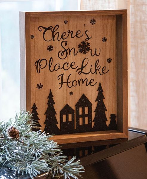 Picture of Snow Place Like Home Shadowbox Sign