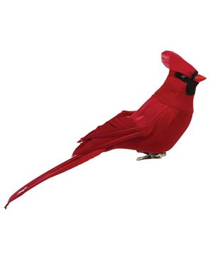 Picture of Red Feathered Cardinal Clip, 12"