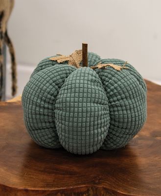 Picture of Teal Waffle Weave Pumpkin, Large