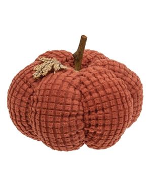 Picture of Burnt Orange Waffle Weave Pumpkin, Small