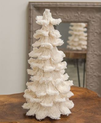 Picture of White Sherpa Christmas Tree, 17.5"H