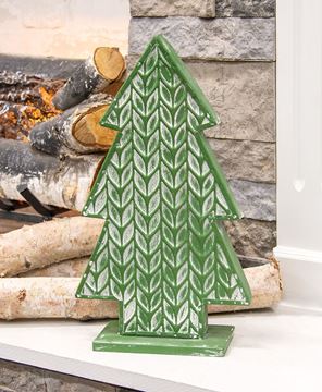 Picture of Laurel Embossed Distressed Metal Christmas Tree