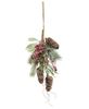 Picture of Glittered Hanging Pine & Berry Bough, 13"