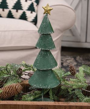 Picture of Distressed Textured Metal Christmas Tree, 14"