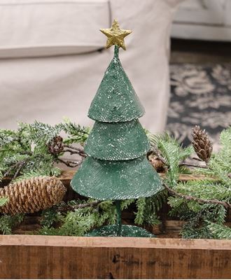 Picture of Distressed Textured Metal Christmas Tree, 12"