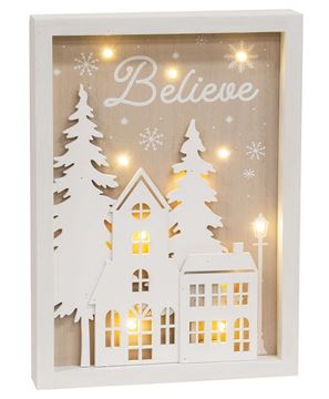 Picture of Believe LED Winter Village Frame