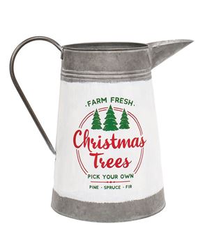 Picture of Farm Fresh Christmas Trees Metal Pitcher