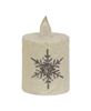 Picture of Glitter Snowflake Timer Pillar, 2.25" x 2.5"