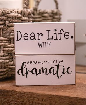 Picture of Dear Life, WTH? Block Sign, 2/Set