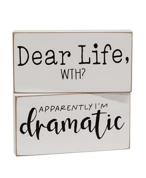 Picture of Dear Life, WTH? Block Sign, 2/Set