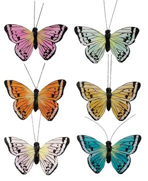 Picture of Multi-Colored Butterfly Clips, 6/Set