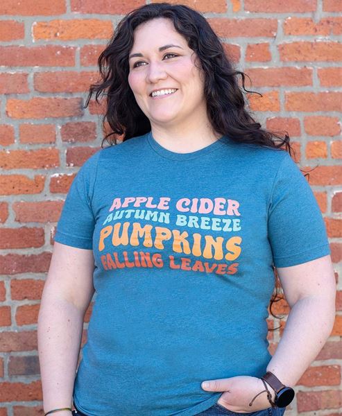 Picture of Apple Cider Autumn Breeze T-Shirt - Heather Deep Teal