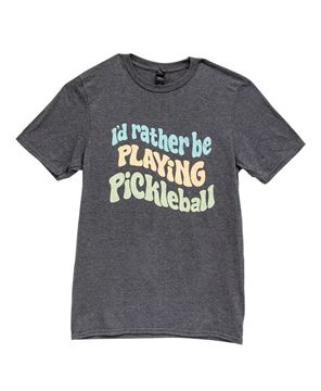 Picture of I'd Rather Be Playing Pickleball T-Shirt, XXL - Heather Dark Gray
