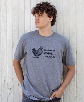 Picture of Fluent In Fowl Language T-Shirt - Heather Graphite