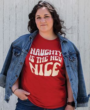 Picture of Naughty Is the New Nice T-Shirt - Cherry Red