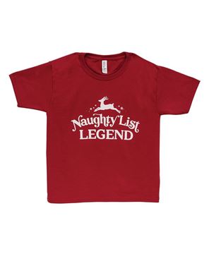 Picture of Naughty List Legend Youth T-Shirt - Cardinal Red