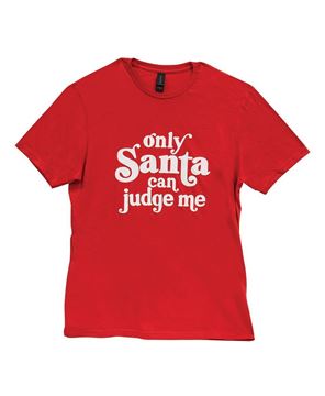 Picture of Only Santa Can Judge Me T-Shirt - Red