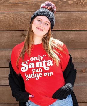 Picture of Only Santa Can Judge Me T-Shirt, XXL - Red