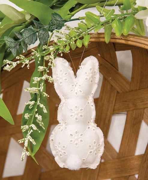 Picture of Eyelet Bunny Fabric Ornament