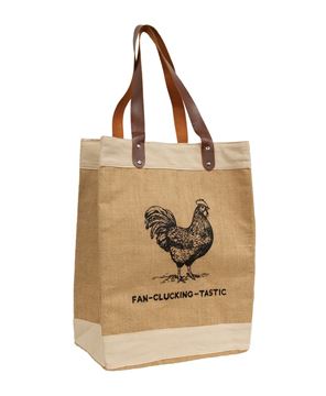 Picture of Fan-Clucking-Tastic Jute Tote