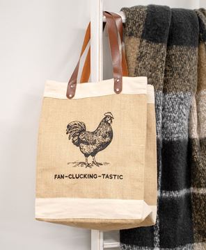 Picture of Fan-Clucking-Tastic Jute Tote