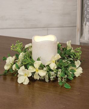 Picture of Heavenly Blossoms Candle Ring, 3.5"