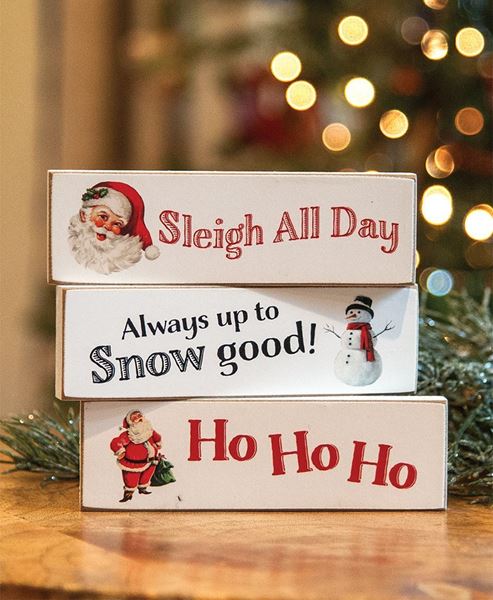 Picture of Sleigh All Day Thin Mini Block, 3/Set