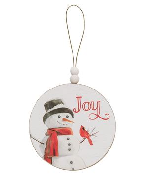 Picture of Winter Word Snowman Round Beaded Ornament, 3/Set