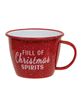 Picture of Full Of Christmas Spirits Red Enamel Mug