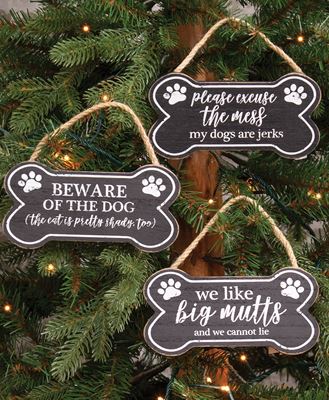 Picture of We Like Big Mutts Dog Bone Sign, 3/Set