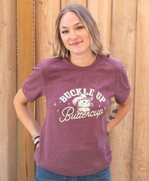 Picture of Buckle Up Buttercup T-Shirt, Heather Maroon XXL